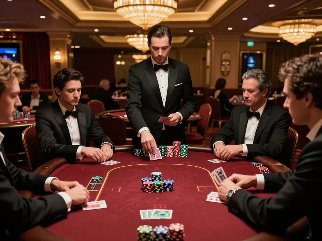 Players at a high-stakes poker table showcasing strategic moments on CasinoAtlas.