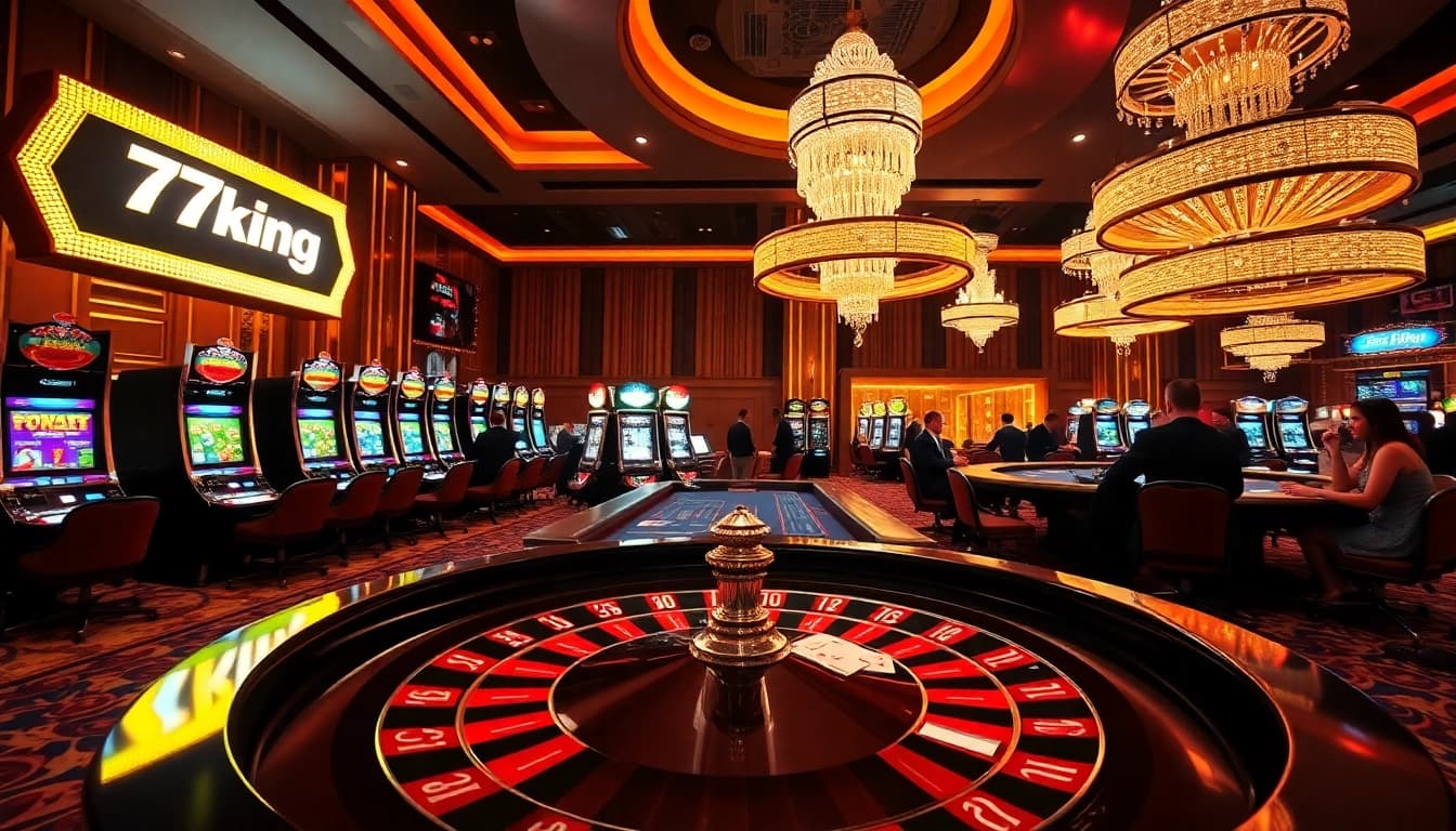 Experience an exciting game of roulette at 79king casino under luxurious lighting.