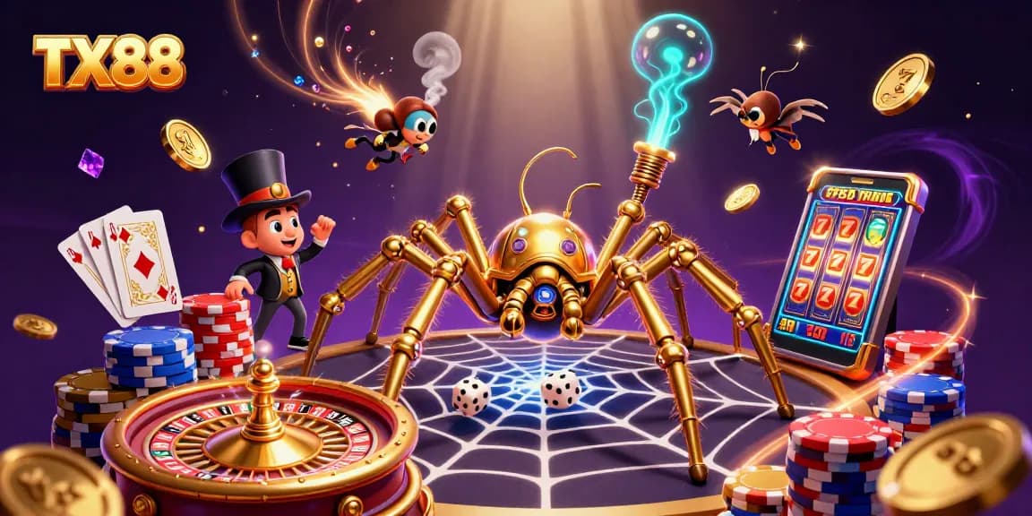 Engage with TX88 casino games featuring steampunk characters and vibrant gaming elements.