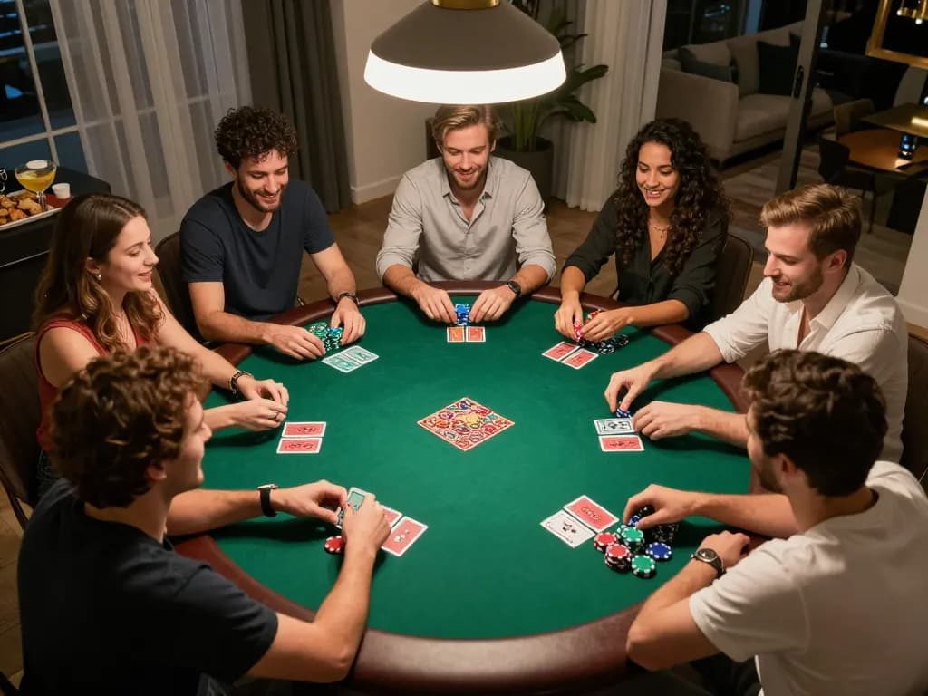 Gameradar home poker night with friends showcasing strategy and excitement around the table