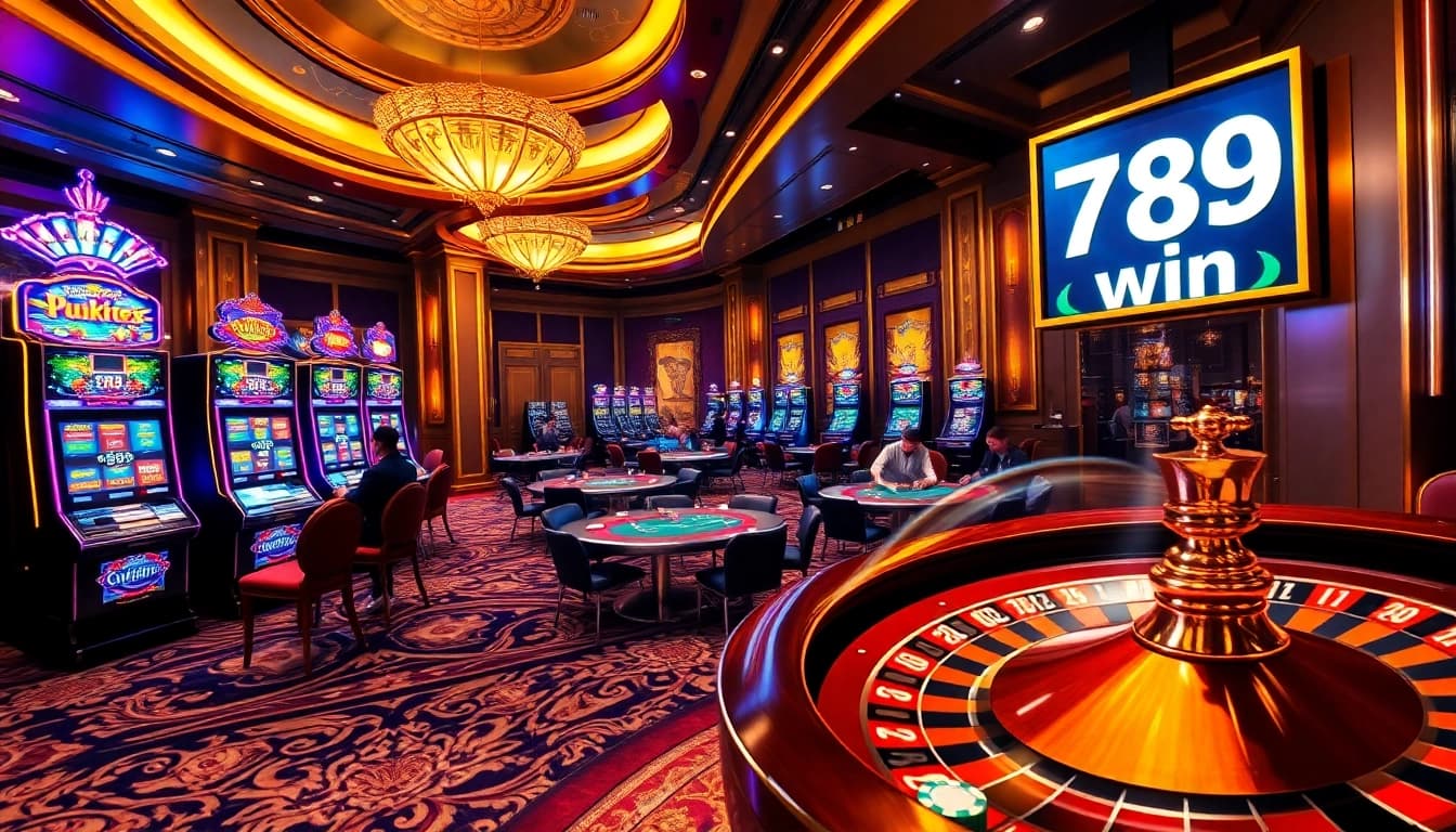 Experience the luxury of casinos with vibrant scenes showcasing gambling excitement at 789 win.