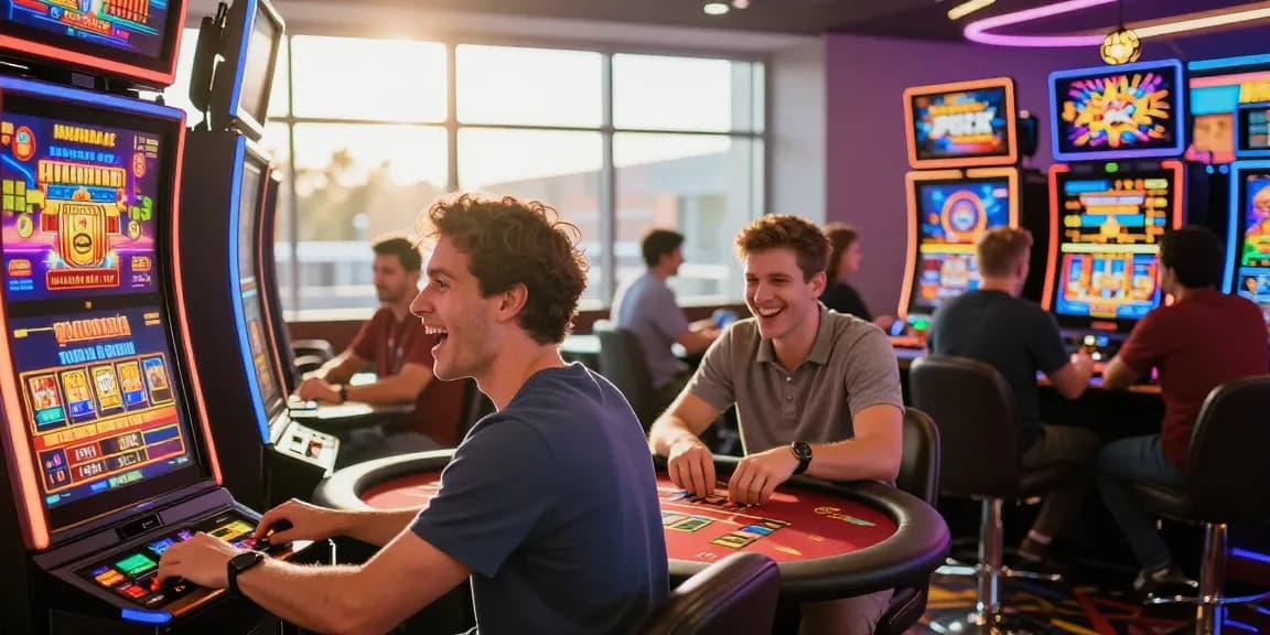 Players enjoying exciting games at mastercard casinos showcasing diverse gaming options and vibrant casino atmosphere.