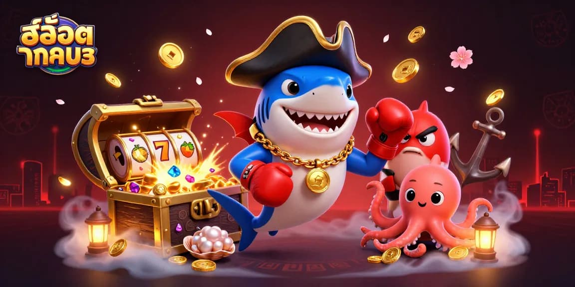 Experience the excitement of สล็อตทดลอง with an epic 3D illustration featuring vibrant casino elements.