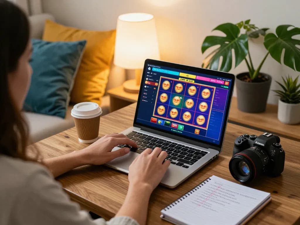Engaging online casino gaming experience link vào gg88 with a person strategizing at home
