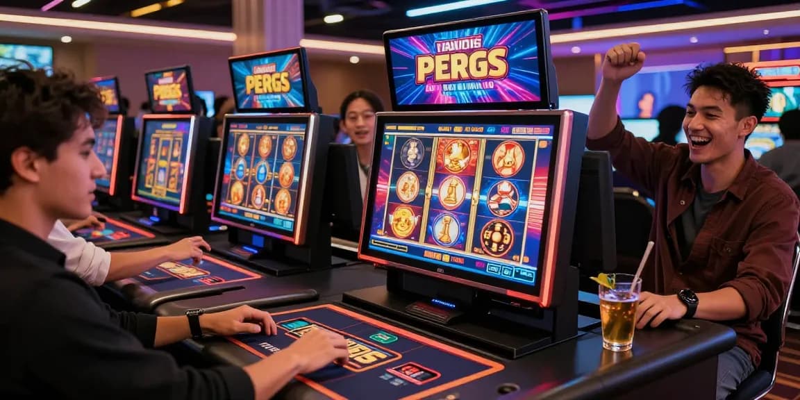 https://mhfe.org.uk vibrant online casino gaming scene showcasing players enjoying various games and promotions