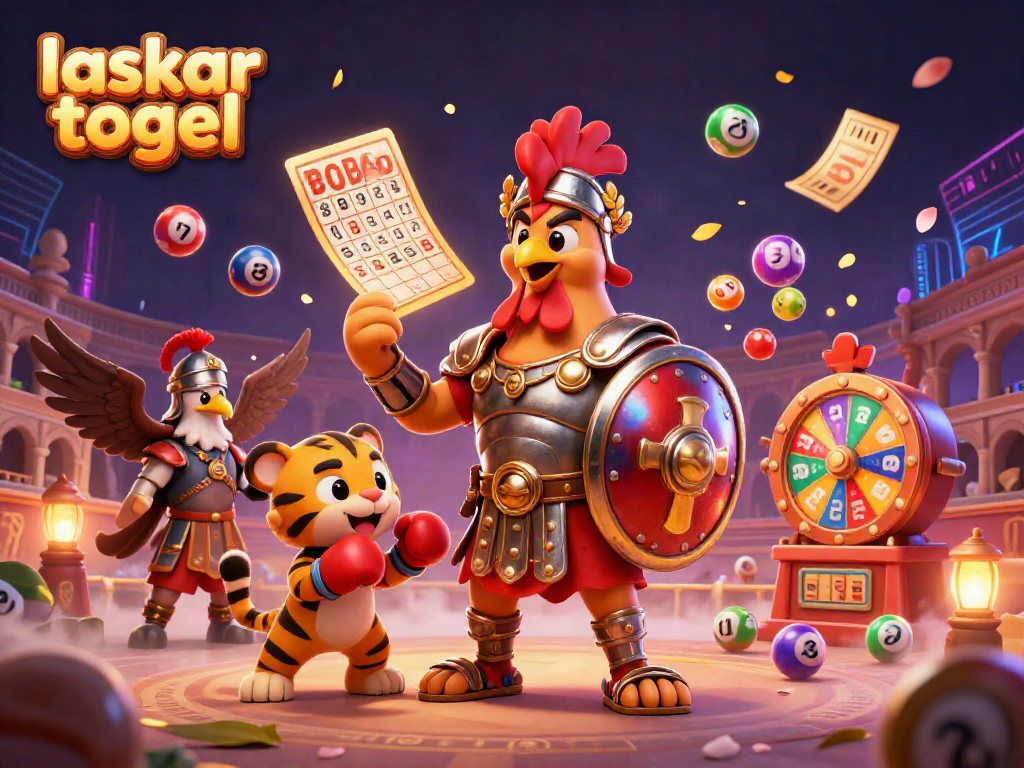 Engage with laskar togel lottery excitement through a vibrant 3D casino scene.
