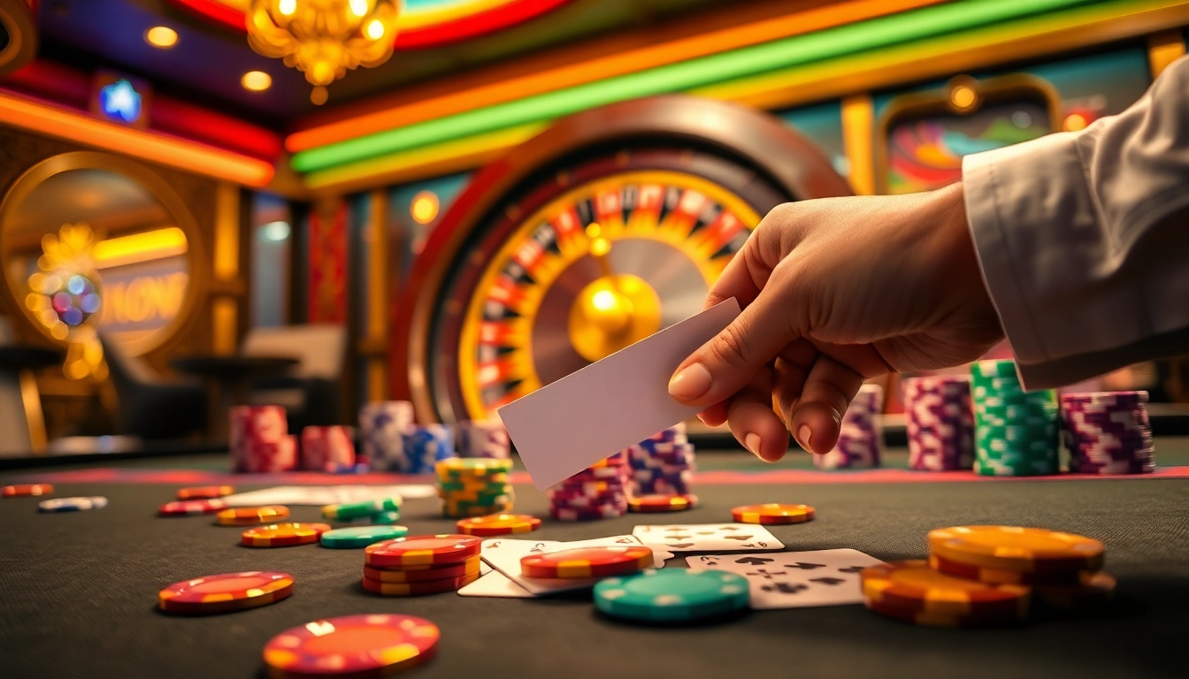 Experience the thrill of lô kép hôm nay at a vibrant casino table with colorful chips and a roulette wheel.