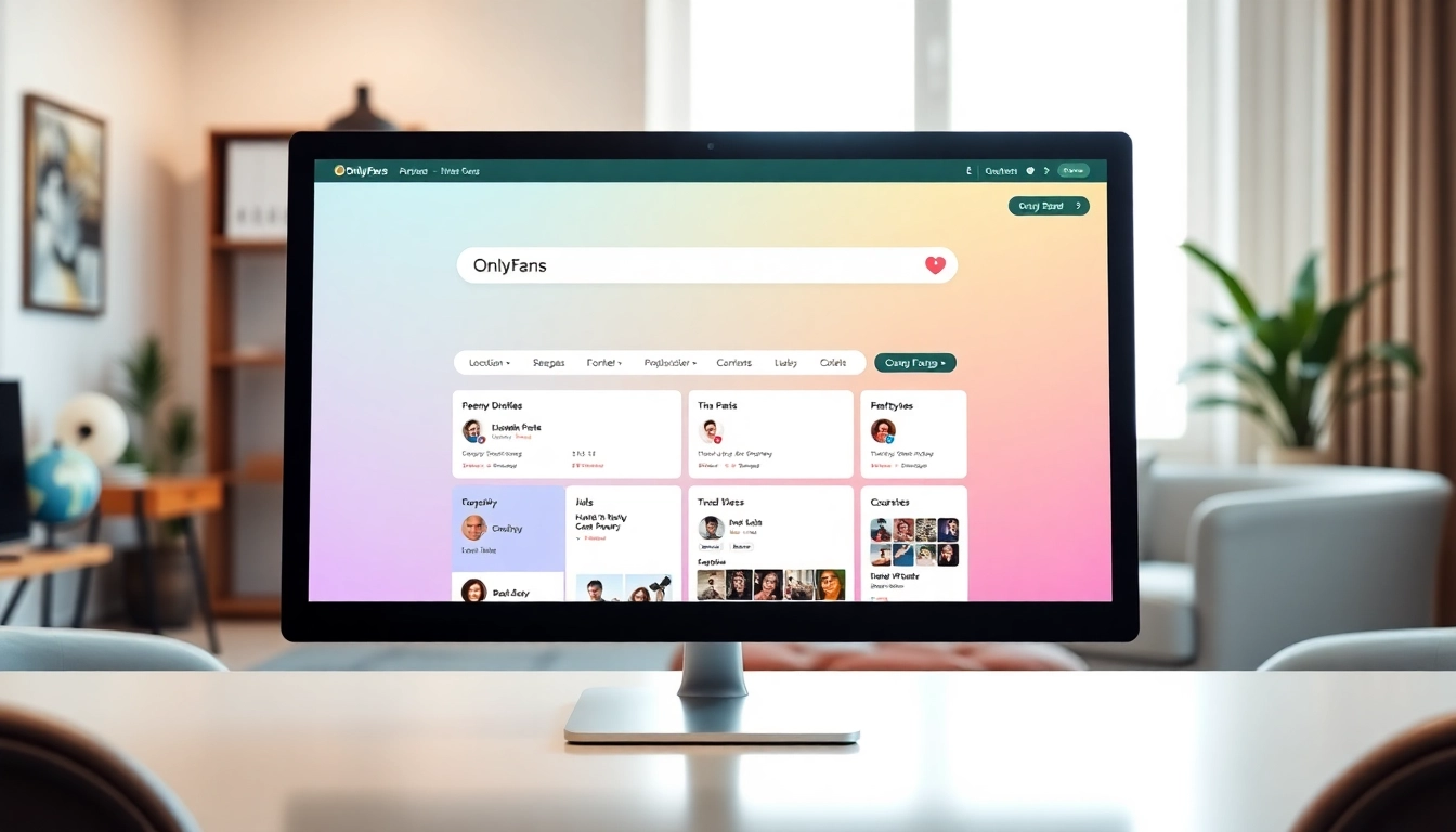 Discover OnlyFans Nearby Creators through a user-friendly search engine interface showcasing profiles by location and popularity.