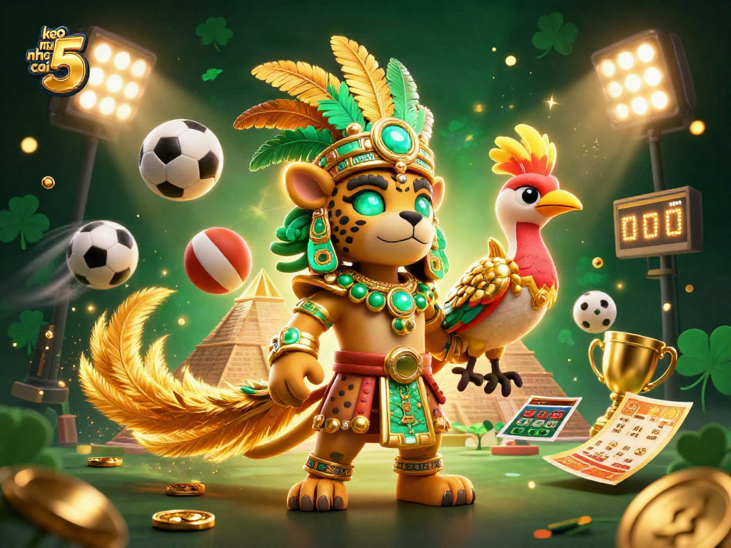 Bet on keo nha cai 5 with experts while exploring dynamic sports betting elements in this illustration.