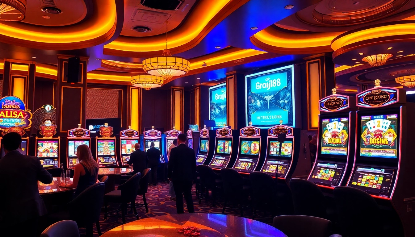 Experience the excitement of bro138 slot machines in a luxurious casino setting.