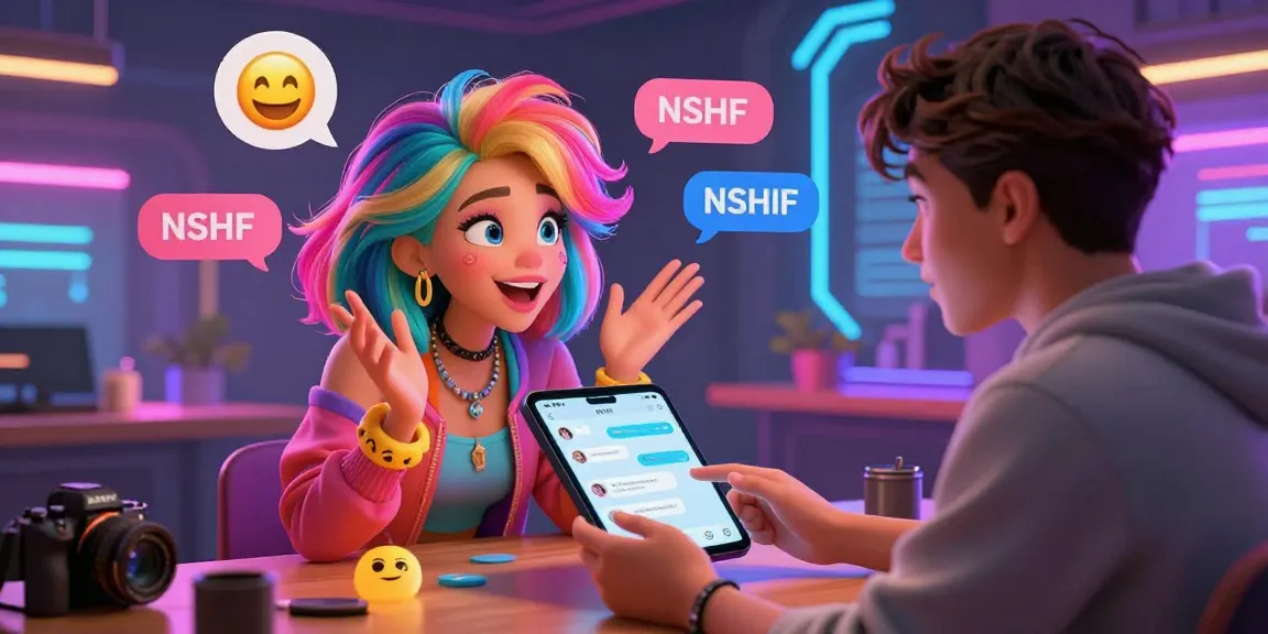 Engaging NSFW chat experience showcasing animated characters and vibrant digital interaction.
