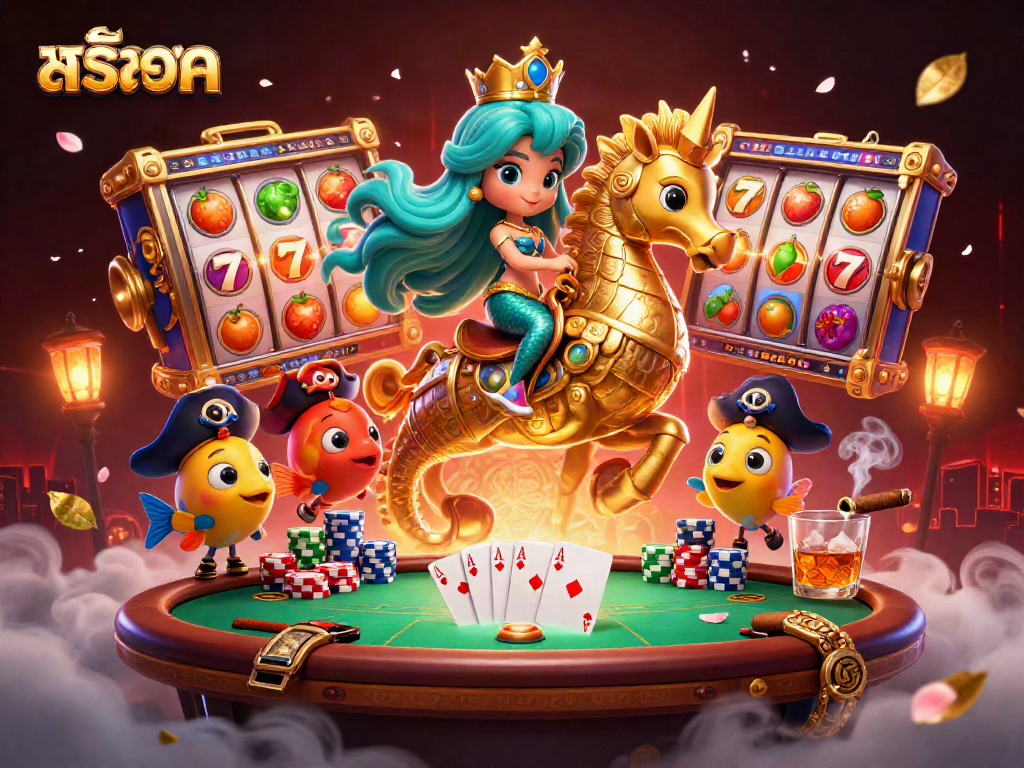 Win big in สล็อต games with a magical mermaid princess and immersive casino elements!