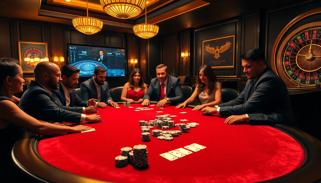 Experience thrilling poker action at a Luckywin casino table with vibrant chips and cards.