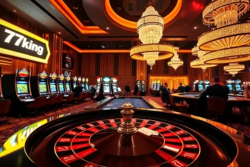 Experience an exciting game of roulette at 79king casino under luxurious lighting.